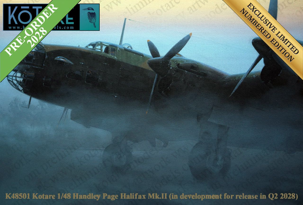 K48501 Kotare 1/48 Halifax Mk.II -EXCLUSIVE LIMITED NUMBERED EDITION